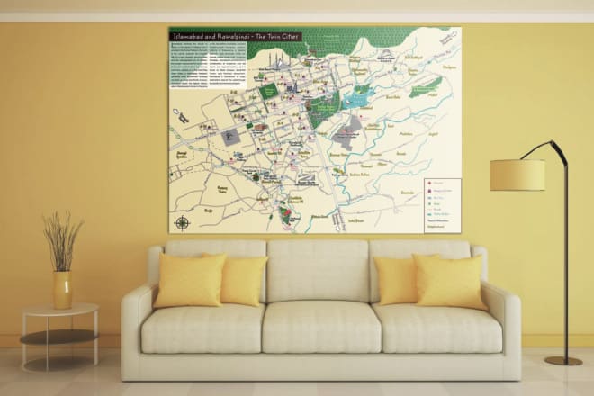 I will create vector poster size map