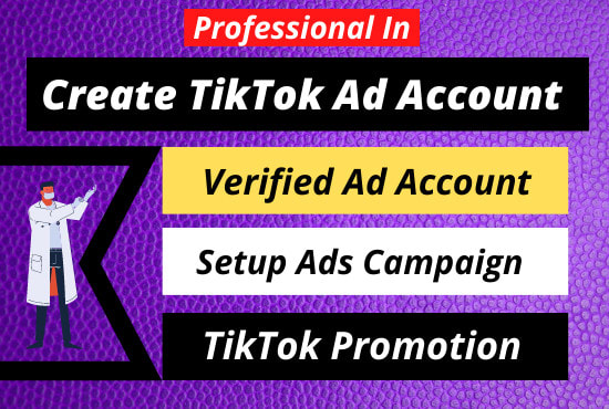 I will create verified tiktok ad account ready to use