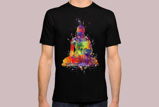 I will create watercolor t shirt design