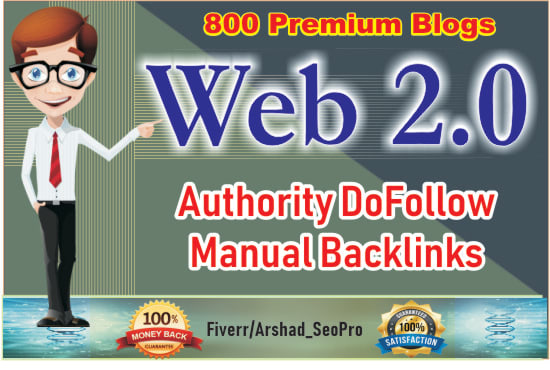 I will create web 2 0 dofollow backlinks service da 70 plus
