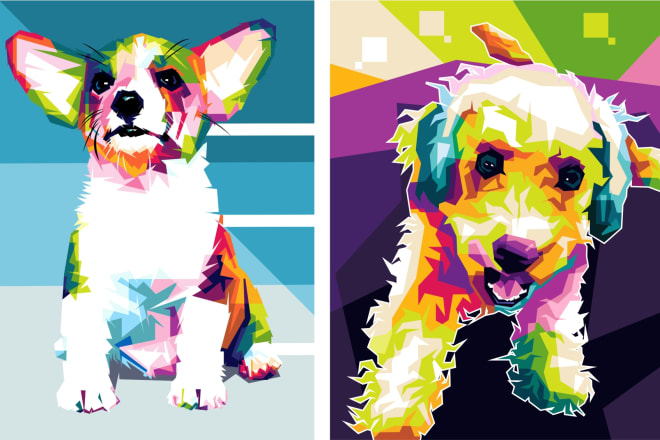 I will create your animal pet into wpap pop art style