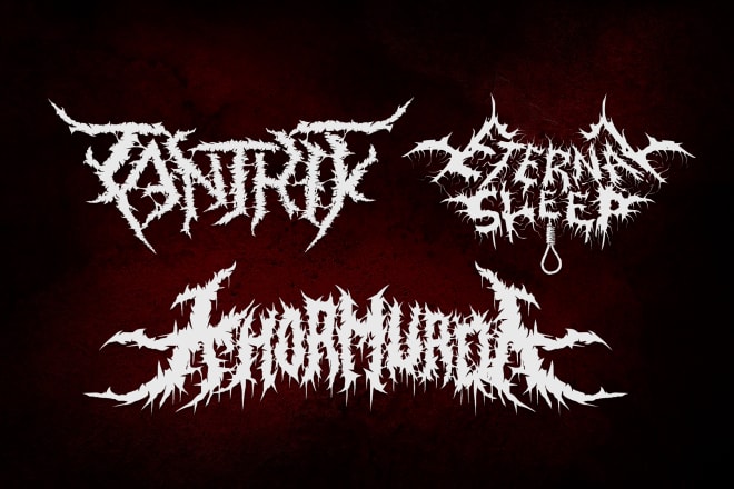 I will create your death, black, brutal metal band logo