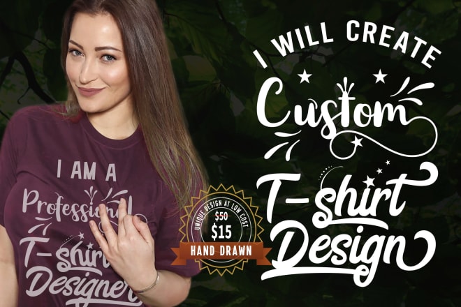 I will custom graphic illustration, typography bulk t shirt design