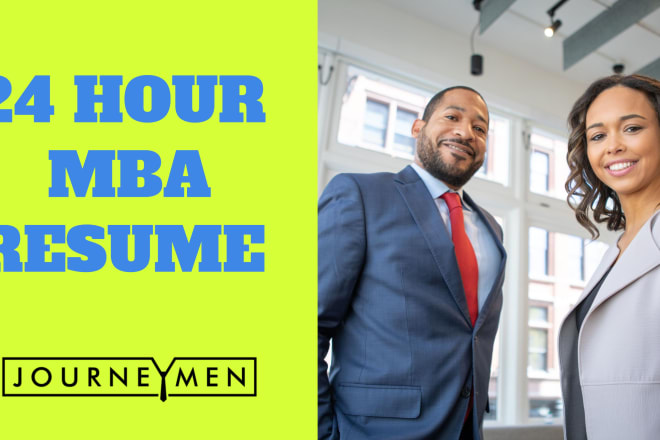 I will deliver a 24 hour ivy league MBA resume writing service