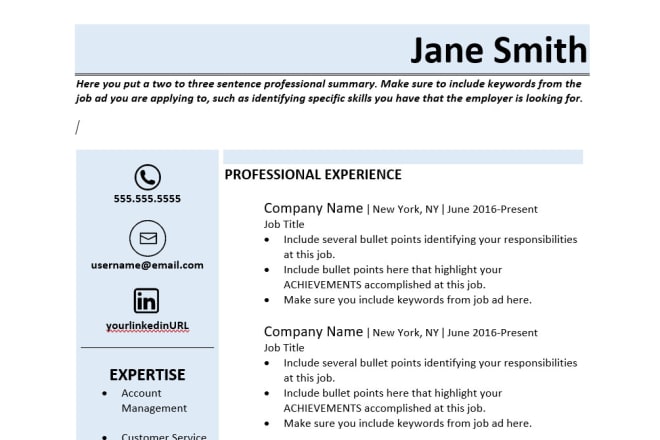 I will deliver eye catching resume templates and resume reviews