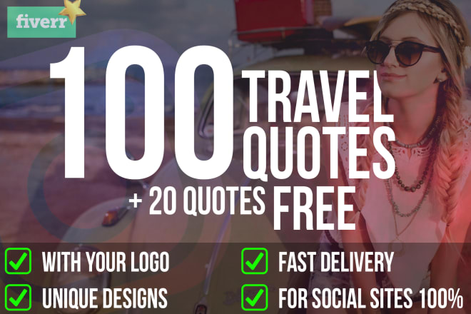 I will design 120 unique travel quotes with your logo on instagram
