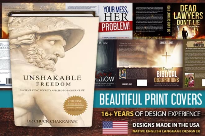 I will design a beautiful print cover for your book