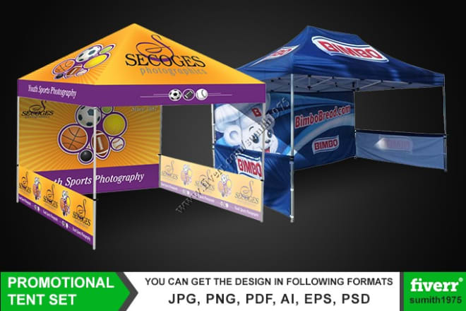 I will design a creative canopy tents for your business promotion