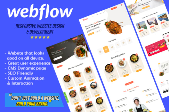 I will design a fully responsive and dynamic webflow website