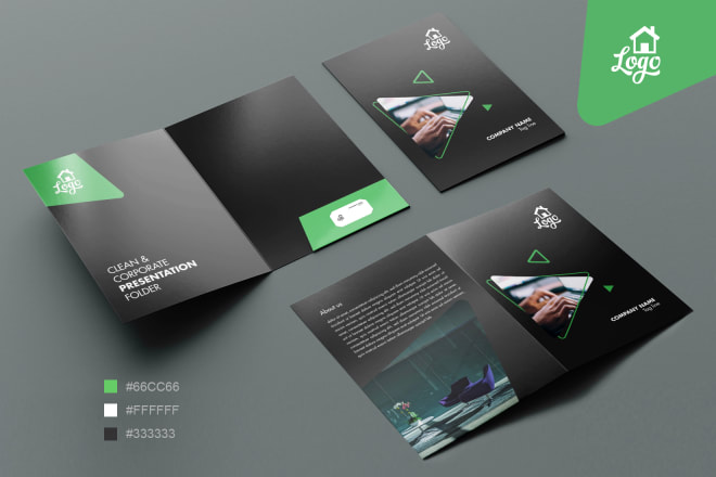 I will design a presentation folder for your business