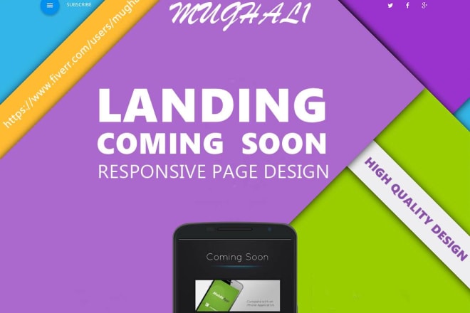 I will design a professional responsive landing or holding page