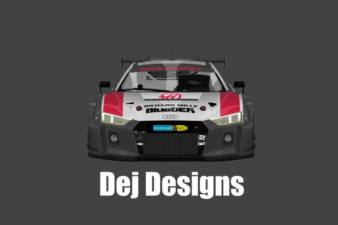 I will design a race car livery