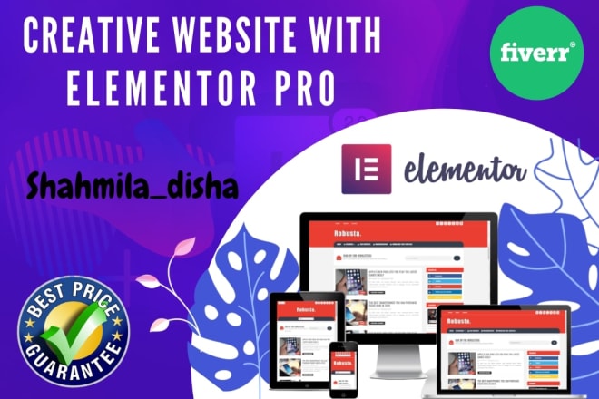 I will design a responsive wordpress website and landing page with elementor pro