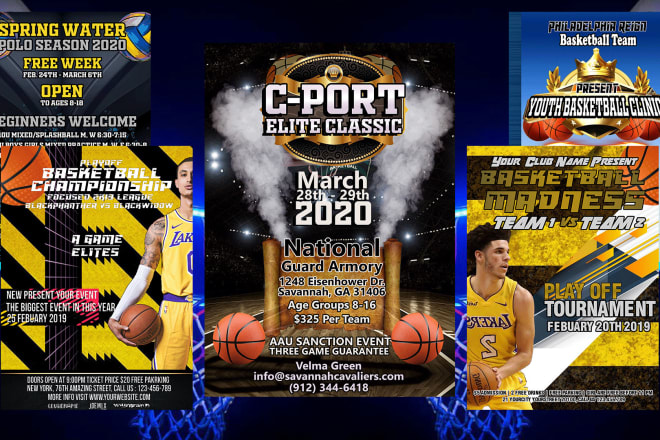 I will design a unique basketball sport flyer in 24 hour