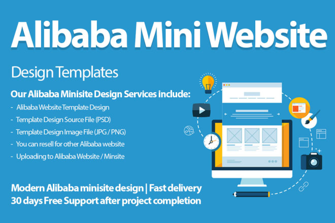 I will design alibaba mini site for your alibaba gold account