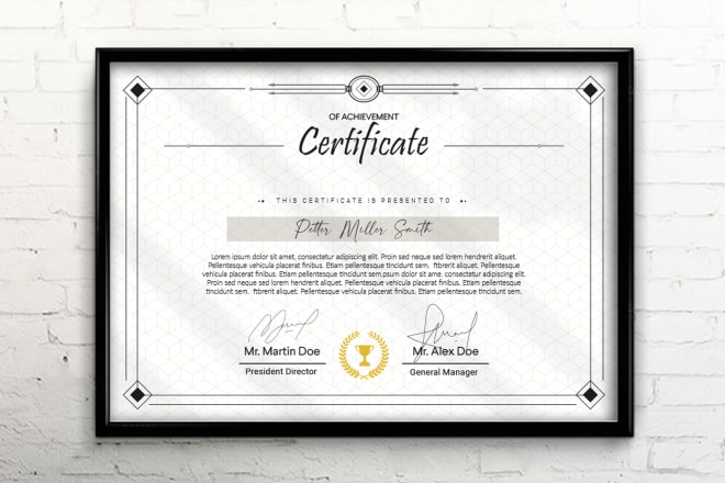 I will design amazing unique, custom certificate