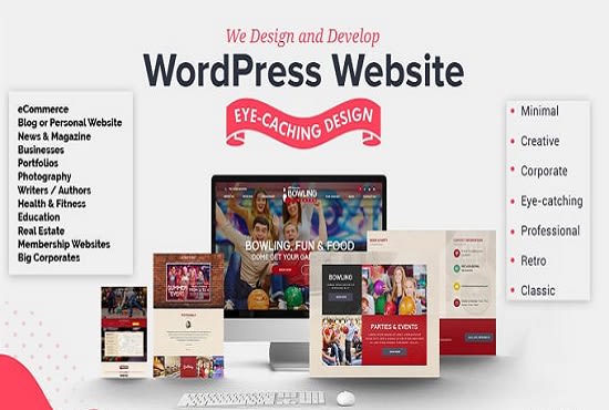 I will design and develop modern wordpress website