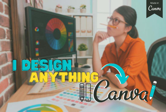 I will design anything on canva