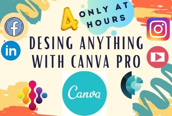 I will design anything with canva pro in 4 hours