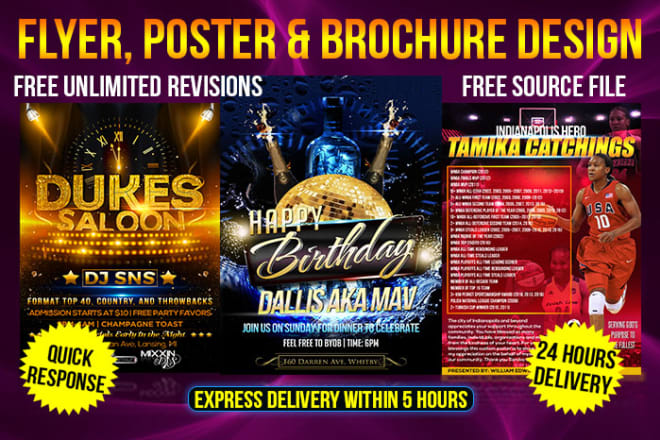 I will design attractive flyer and poster for your events