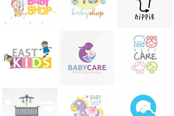 I will design baby shop child care kids store kids name logo