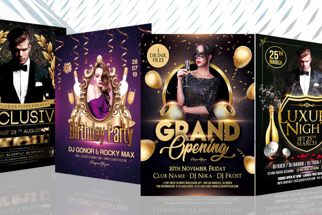 I will design birthday, anniversary, grand opening and event flyer
