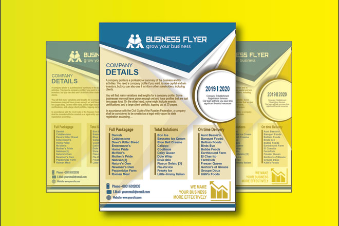I will design business flyer awesome and printable