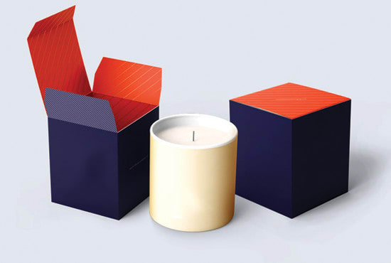 I will design candle packaging boxes with labels