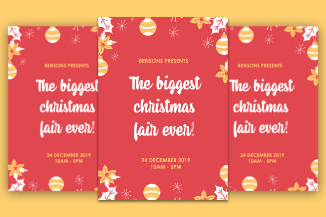 I will design christmas greeting card flyer postcard gift card