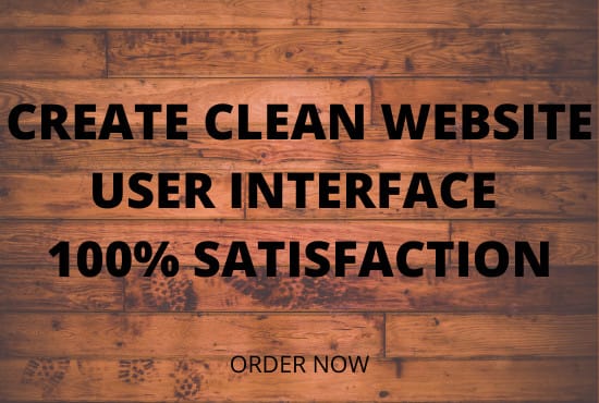 I will design clean website user interface