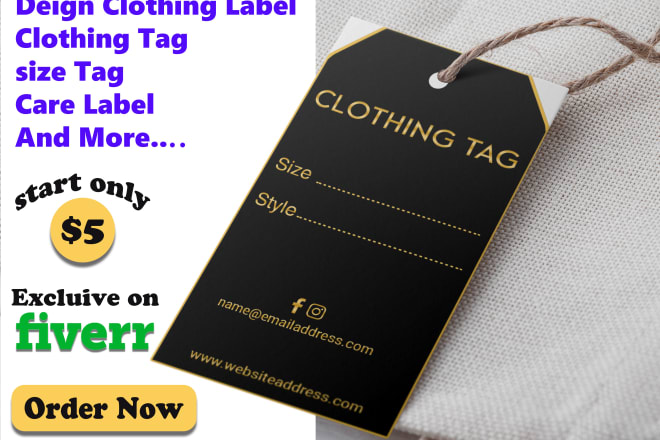 I will design clothing labels, hang tags, care instruction in 4hrs