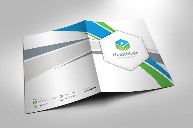 I will design corporate presentation folder, modern presentation folder and stationery