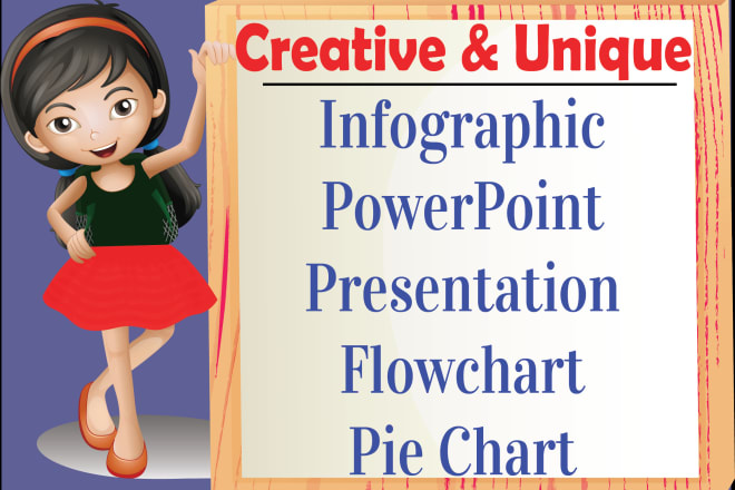 I will design creative infographic, flowchart, pie chart or powerpoint presentation