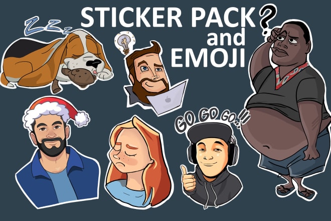 I will design custom sticker pack and emoji