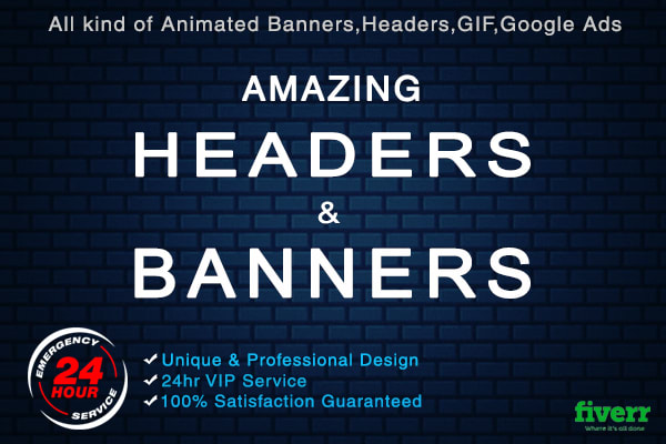 I will design custom web banners,headers and social media posts