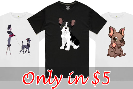 I will design dogs and cats tshirt