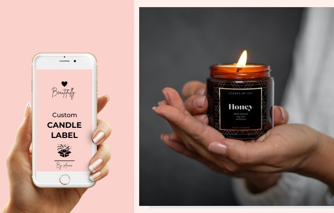 I will design editable candle label template