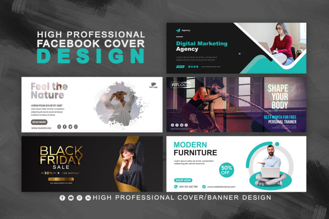I will design facebook cover, youtube banner or social media header