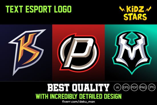 I will design gaming esports logo with name initials