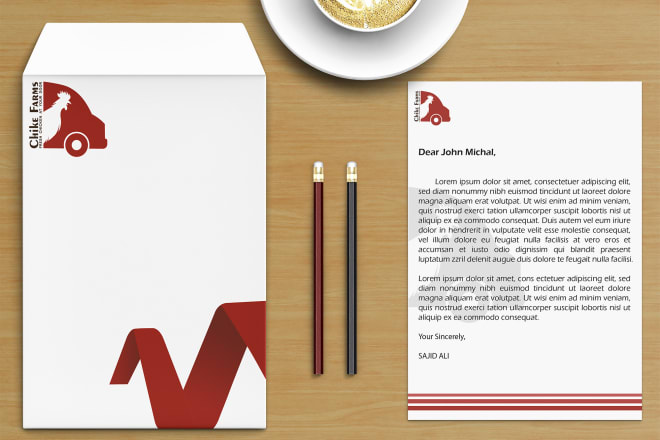 I will design letterhead, envelope, and stationery items