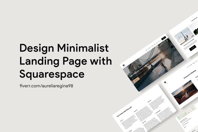 I will design minimalist landing page website with squarespace