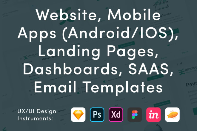 I will design modern websites, mobile apps and saas ui ux