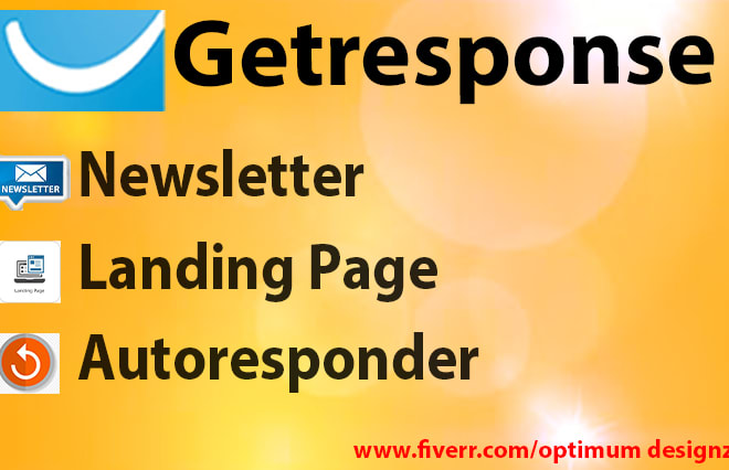 I will design newsletter getresponse autoresponder landing page for you