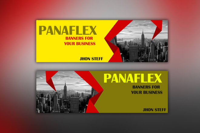 I will design panaflex for you