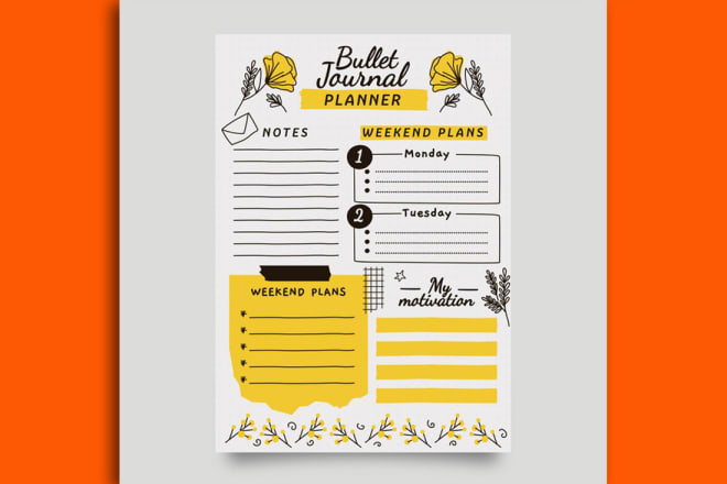 I will design planner calendar and journal design