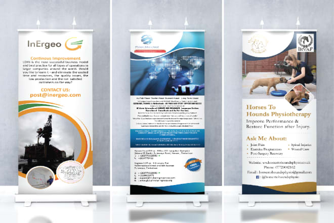 I will design premium roll up, retractable banner, standee