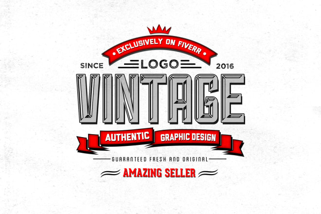 I will design premium vintage retro logo