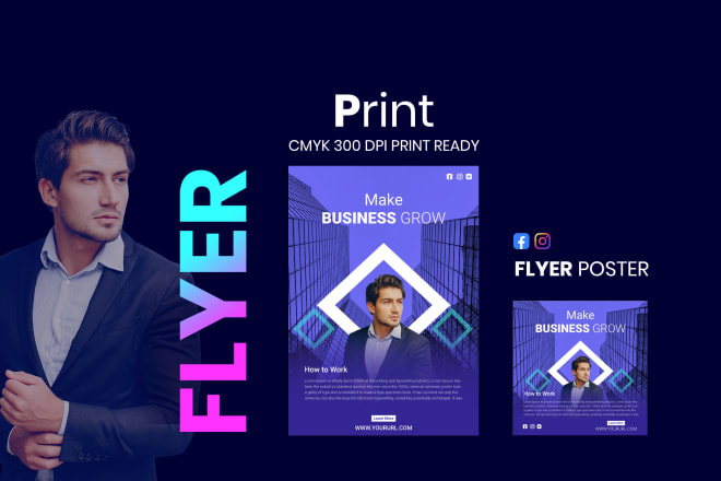 I will design printable or digital flyer, poster, brochure