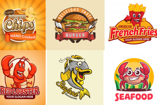 I will design professional restaurant,fast food,seafood and character logo