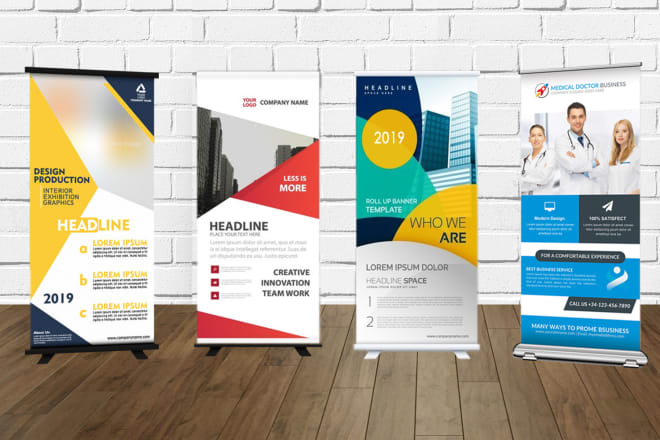 I will design roll up banner